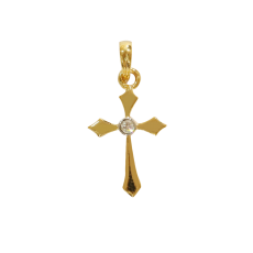 18K Diamond Cross Pendant Collection